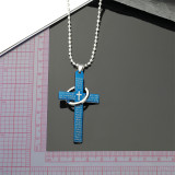 Joyería Tendencia Punk Acero Inoxidable Color Cruz Cinturón Anillo Rock Geométrico Suéter Cadena