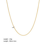 Collar de cadena de suéter chapado en oro de 18K de metal chapado en acero inoxidable de color sólido de Streetwear