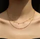 Collar de cadena de acero de titanio de color sólido de estilo simple