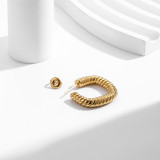 1 par de pendientes cuadrados básicos chapados en acero de titanio