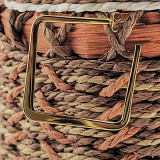 1 par de pendientes de acero inoxidable chapados cuadrados de estilo simple exagerado