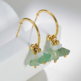 Pendientes geométricos de acero inoxidable de moda Pendientes de acero inoxidable chapados