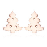 Pendientes con revestimiento de acero y titanio para árbol de Navidad, 1 par