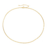 Cadena corta de moda para mujer, collar chapado en oro de 14K de acero de titanio 316L, joyería de cadena para clavícula
