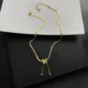 Collar Con Colgante De Borla De Acero Titanio Y Mariposa De Moda, 1 Pieza