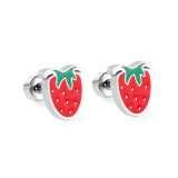 Pendientes con revestimiento de acero inoxidable Pastoral Fruit, 1 par