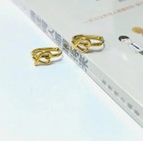 1 par de pendientes chapados en oro de 18K con incrustaciones de mariposa en forma de corazón de estilo Simple, piedras preciosas artificiales de acero y titanio
