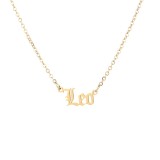 Collar De Oro Virgo Con Colgante De Acero Inoxidable De 12 Constelaciones De Moda