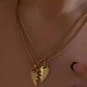 Collar pendiente de acero de titanio con forma de corazón de estilo simple a granel