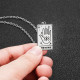 Collar con colgante de acero inoxidable de Tarot de moda, 1 pieza