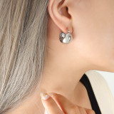 Pendientes en forma de C con bola de acero de titanio nuevos europeos y americanos Pendientes de acero inoxidable