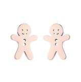 Pendientes con revestimiento de acero y titanio para árbol de Navidad, 1 par