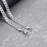 Collar de acero Titanium de la moda del nuevo estilo al por mayor con la cadena que prensa la cadena plana