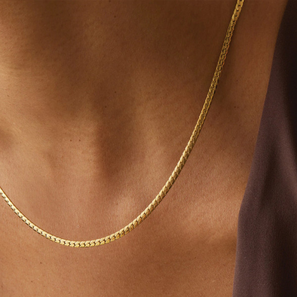 Collar plateado oro Titanium del acero 18K del color sólido del estilo clásico en bulto
