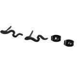 1 par de pendientes casuales de acero inoxidable con revestimiento de serpiente de estilo fresco