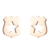 Pendientes geométricos de acero inoxidable de estilo simple para mujer, sin incrustaciones, pendientes de acero inoxidable