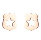 Pendientes geométricos de acero inoxidable de estilo simple para mujer, sin incrustaciones, pendientes de acero inoxidable