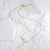 Collar plateado oro de acrílico 18K del embutido de acero Titanium redondo del estilo simple