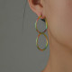 1 par de aretes de acero inoxidable con revestimiento redondo exagerado