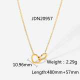 Venta al por mayor simple del collar del anillo del corazón del acero inoxidable del oro 18K
