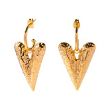 1 par de aretes colgantes chapados en oro de 18 quilates de acero inoxidable chapado en color sólido Commute