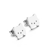 Pendientes lindos creativos del perno prisionero del acero inoxidable del gato joyería al por mayor