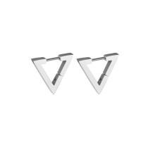 Pendientes triangulares simples Pendientes de acero inoxidable de moda Pendientes de hip-hop