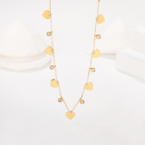 Collar plateado oro 18K del acero inoxidable de la flor de la forma del corazón del estilo clásico al por mayor