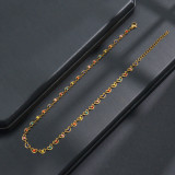 Collar geométrico de acero inoxidable de moda Collares de acero inoxidable chapados