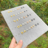 Pendientes con revestimiento de acero y titanio para árbol de Navidad, 1 par