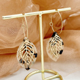 Pendientes chapados en acero inoxidable con forma de corazón de estilo simple, 1 par