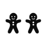 Pendientes con revestimiento de acero y titanio para árbol de Navidad, 1 par