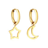 Pendientes chapados en acero inoxidable Fashion Star, 1 par