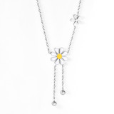 Collar chapado en acero inoxidable Sweet Daisy