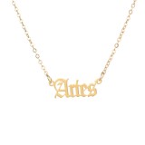 Collar De Oro Virgo Con Colgante De Acero Inoxidable De 12 Constelaciones De Moda