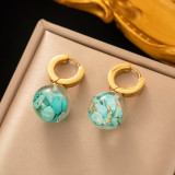 1 par de elegantes pendientes colgantes con gemas de acero y titanio con incrustaciones de mariposa y forma de corazón