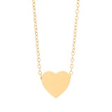 Collar con colgante chapado en oro de 18 quilates de acero inoxidable con forma de corazón infinito de estilo simple