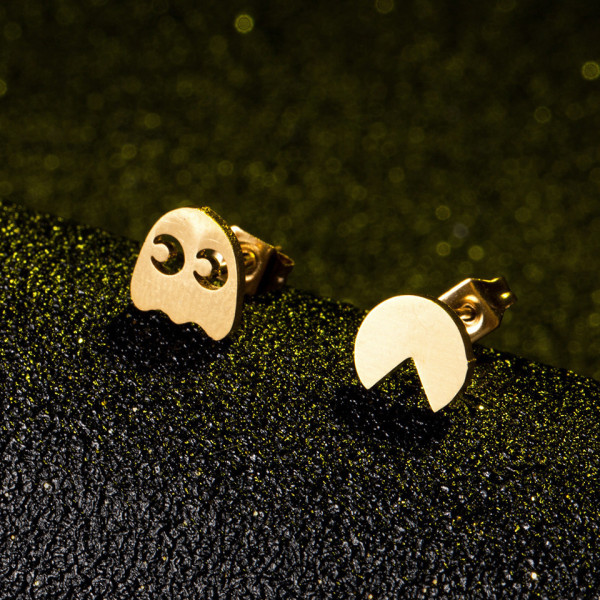 Pendientes de aleación huecos geométricos asimétricos simples al por mayor