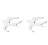 Pendientes huecos chapados en acero inoxidable con araña en forma de corazón de estilo Simple, 1 par