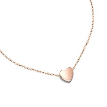 Collar de novia de Corea de titanio y acero inoxidable (mini aleación de corazón rosa) NHOK0224-Mini-heart-rose-alloy