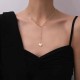 Collar de acero inoxidable con temperamento de cadena de clavícula simple coreano
