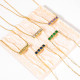 Collar con colgante chapado en oro con incrustaciones de acero inoxidable rectangular estilo moderno informal estilo Simple
