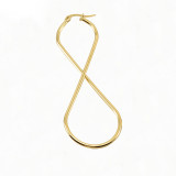 Pendientes colgantes de acero inoxidable con número 8 de estilo simple Pendientes de acero inoxidable chapados en oro