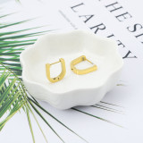 1 par de pendientes chapados en oro de 18 quilates de acero inoxidable con forma de corazón y estrella geométrica para mujer