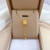 Collar pendiente plateado oro titanio retro del color sólido a granel