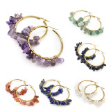 Pendientes De Chapado Con Cuentas De Acero Inoxidable Irregulares De Moda, 1 Par