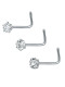 Aretes redondos de acero inoxidable de estilo simple de 3 piezas