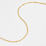 Collar chapado en oro de acero titanio de 18 quilates de color sólido de estilo simple al por mayor