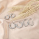 1 par de pendientes elegantes de acero inoxidable con giro