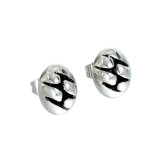 1 par de pendientes de acero inoxidable chapados geométricos de estilo clásico retro